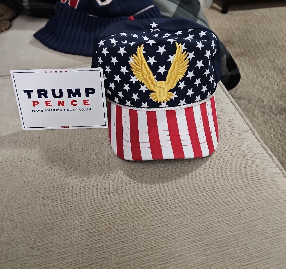 Patriotic Cap with Eagle Emblem